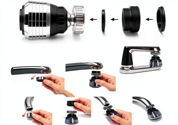 Faucet Nozzle Filter Adapter XKGD Chrome Sprayer-1