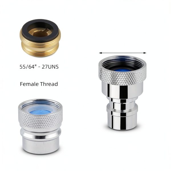 iFealClear Faucet Adapter Brass Chrome Dishwasher Quick-1