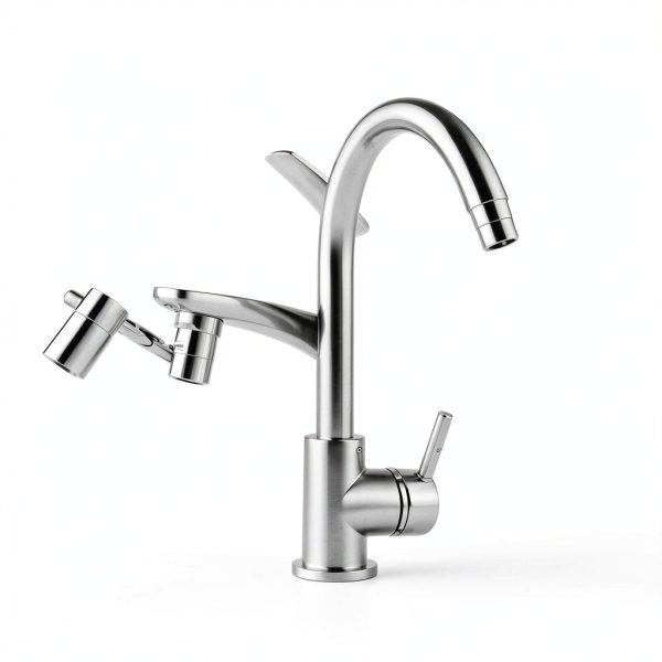 QentAnud Rotatable Faucet Aerator Zinc Dual Spray Modes-3