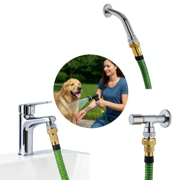 ROOGSIH Faucet Adapter Aerator Chrome Brass Solid Brass Kit-3