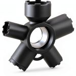 Faucet Aerator Key Enhon 10 in 1 ABS Gray Tool-0