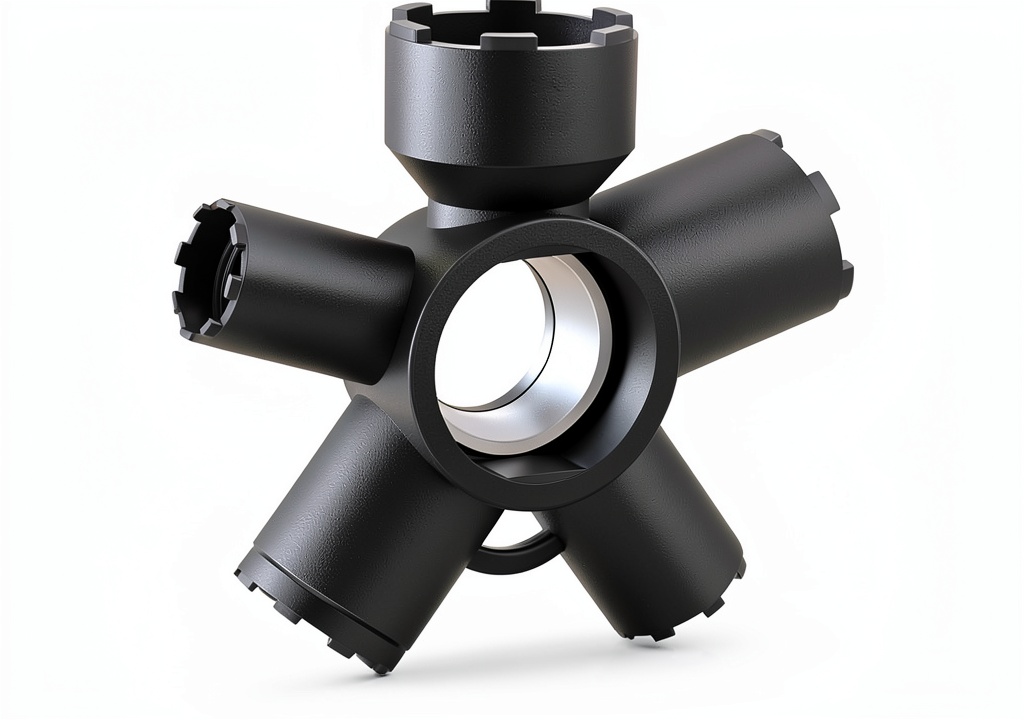 Enhon faucet aerator key being used to remove a kitchen sink aerator