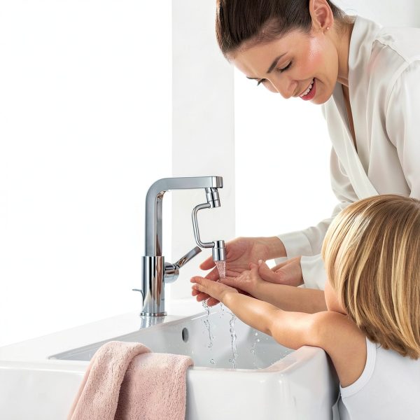 QentAnud Rotatable Faucet Aerator Zinc Dual Spray Modes-1