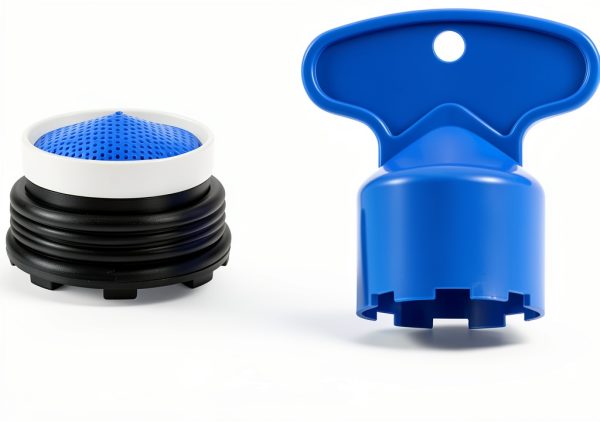 QLXHBOT Faucet Aerator Water Saving Splash Proof ABS Blue-1