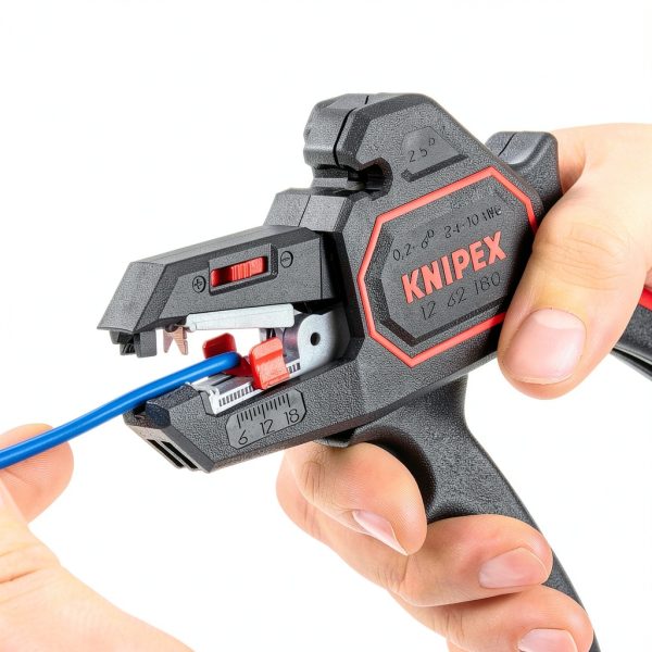 KNIPEX Wire Stripper 12 62 180 Black Ergonomic Hand Powered Tool-4