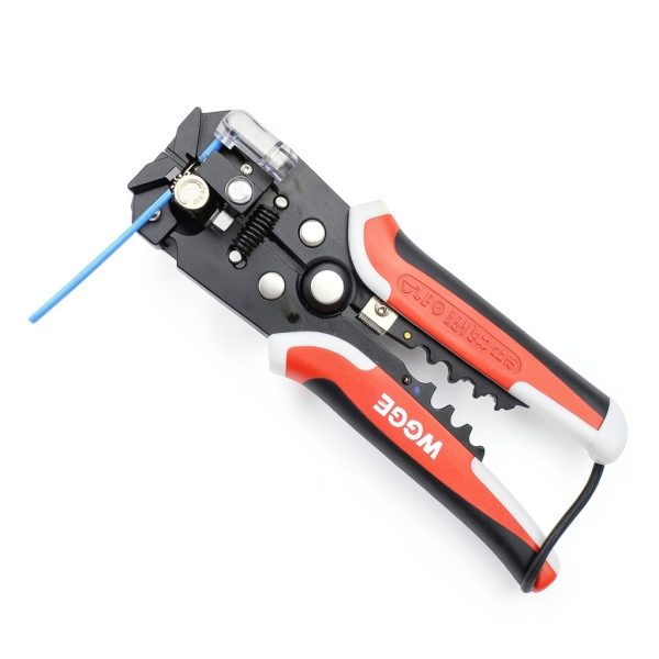WGGE Wire Stripper Tool Multi‑Function AWG 10‑24 Red/Black Model-6