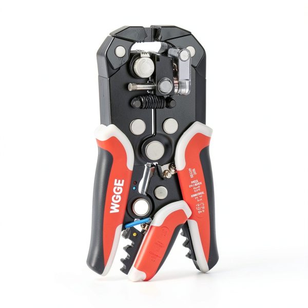 WGGE Wire Stripper Tool Multi‑Function AWG 10‑24 Red/Black Model-1