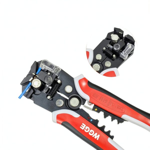 WGGE Wire Stripper Tool Multi‑Function AWG 10‑24 Red/Black Model-5