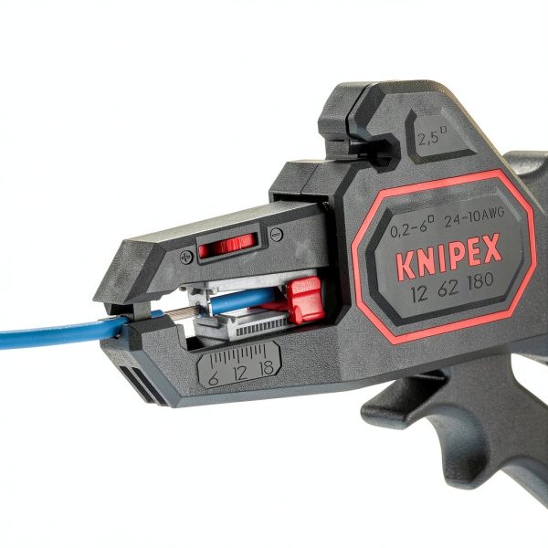 KNIPEX Wire Stripper 12 62 180 Black Ergonomic Hand Powered Tool-5
