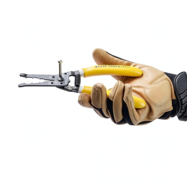 Klein Tools K1412 Yellow/White Wire Stripper for NM‑B Cable, Ergonomic-9