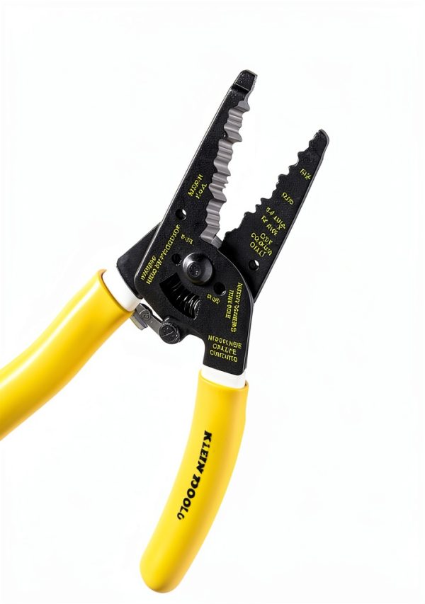 Klein Tools K1412 Yellow/White Wire Stripper for NM‑B Cable, Ergonomic-1