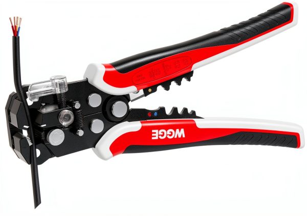 WGGE Wire Stripper Tool Multi‑Function AWG 10‑24 Red/Black Model-0