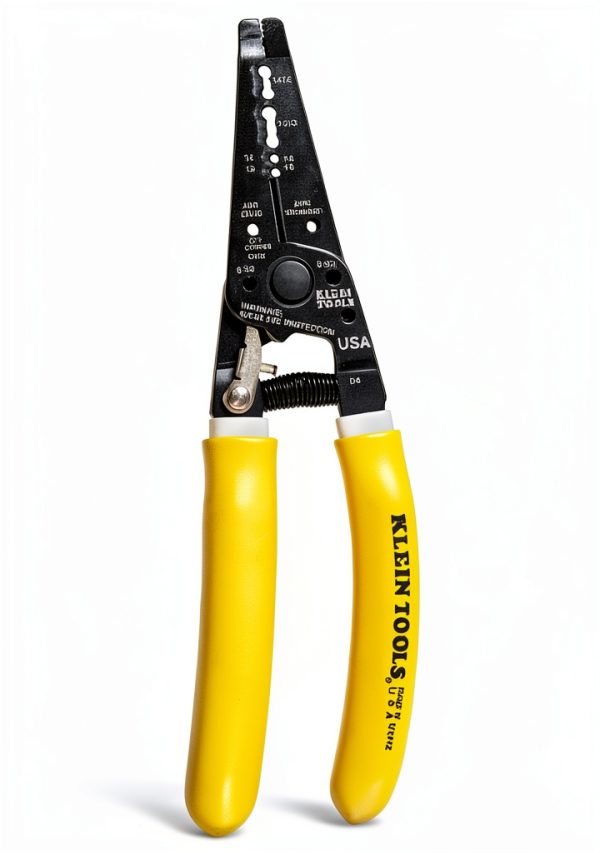 Klein Tools K1412 Yellow/White Wire Stripper for NM‑B Cable, Ergonomic-0