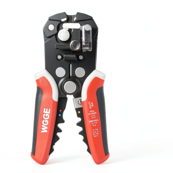 WGGE Wire Stripper Tool Multi‑Function AWG 10‑24 Red/Black Model-3