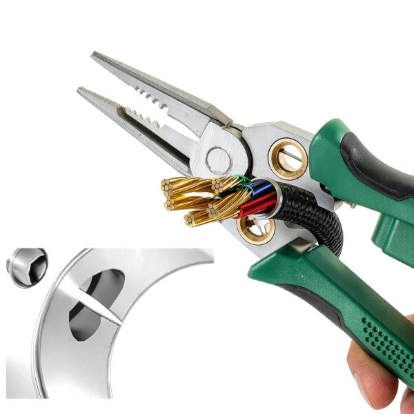 8 in 1 Wire Stripper Lklcot Green Carbon Steel Pliers with Tester-5
