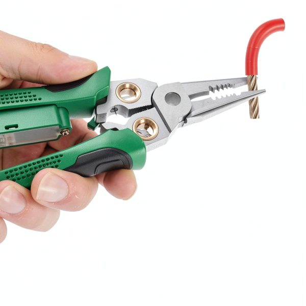 8 in 1 Wire Stripper Lklcot Green Carbon Steel Pliers with Tester-1