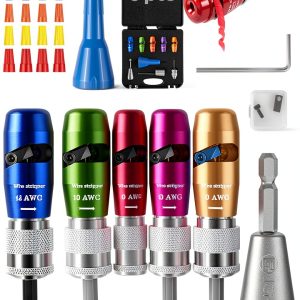 Drill Wire Stripper Mriykio 8‑Piece Aluminum Set Length Ergonomic Grip-0