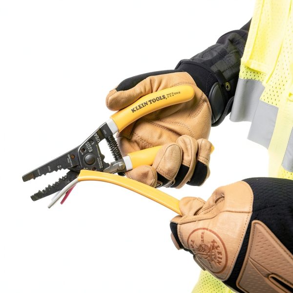 Klein Tools K1412 Yellow/White Wire Stripper for NM‑B Cable, Ergonomic-11