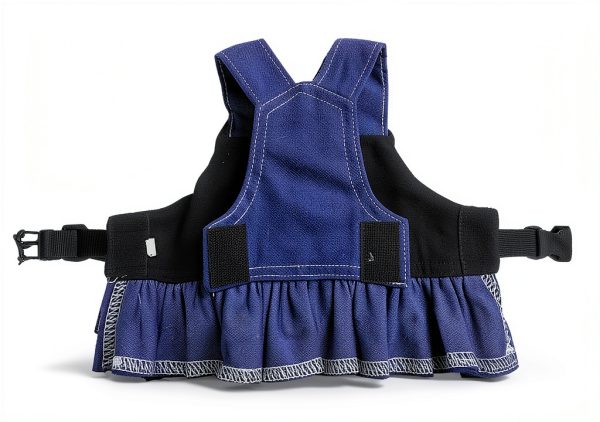 Denim Dog Dress by ANIAC Small Blue Dress with Bow Knot and D‑Ring-2