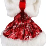Snowflake Dog Christmas Dress by MuYaoPet Red Snowflake L Dog Dress-0