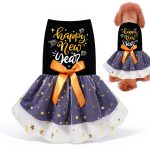 Happy New Years Dog Dress for Small Dogs Girl Clothes,Pet Cat Apparel (Medium)-0