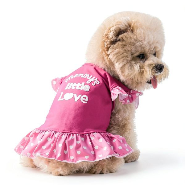 XPUDAC 4 Pack Pet Dog Dress Dog Clothes Girl Puppy Shirt Yorkie Clothes Cute Doggie Dress Pet Apparel for Small Dogs and Cats (Pink Angel, Small(4.5-8lbs))-1