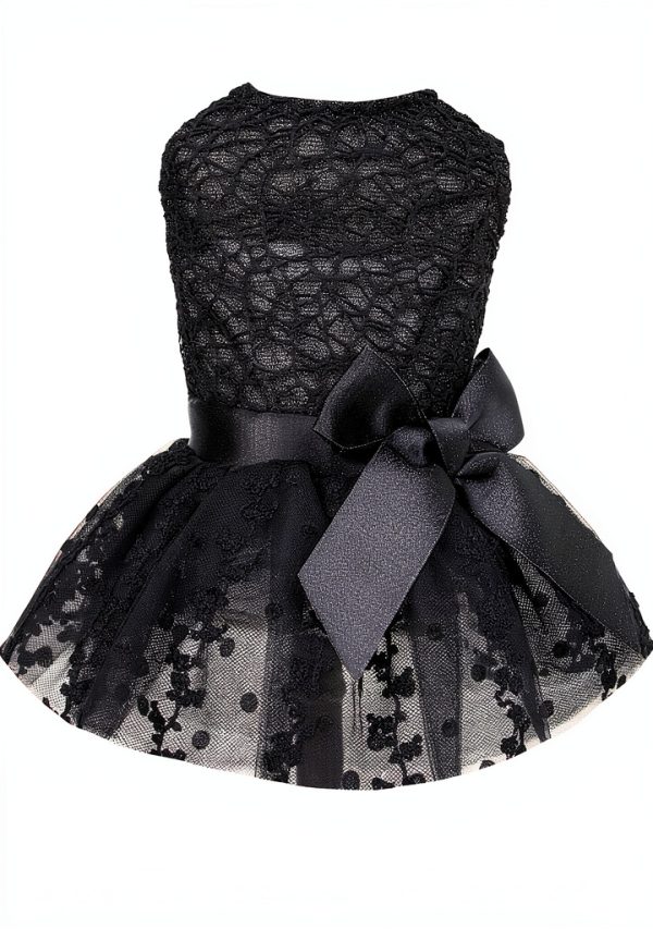 CuteBone Dog Dress Small Puppy Tutu Lotus Pink Embroidered Model DD15M-0