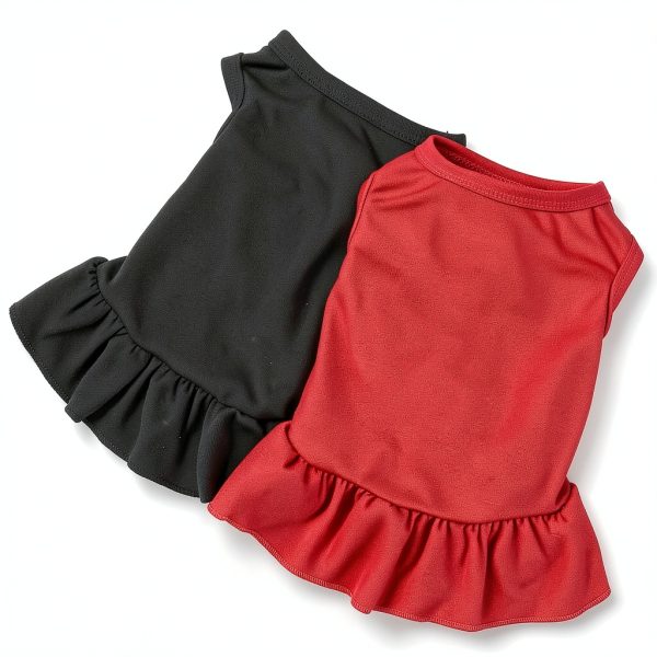Dog Dresses 2pcs Summer Sleeveless Outfit for Small Pets Choyaxo-3